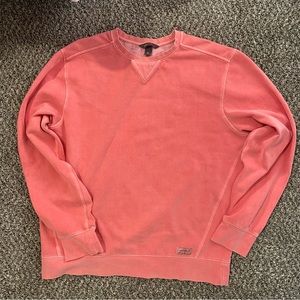 Men’s Eddie Bauer Coral Long-Sleeve Crew Neck Sweatshirt